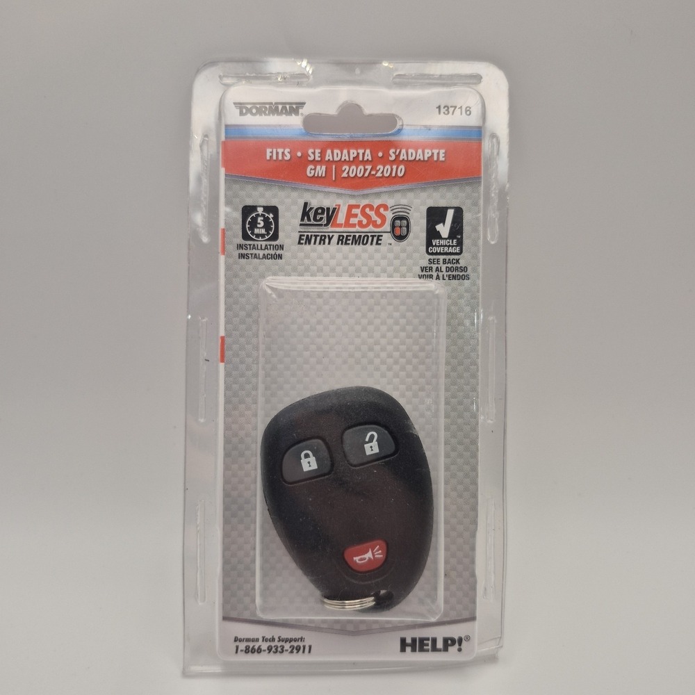 Remote Transmitter For Keyless Entry And Alarm System-Key Fob Dorman 13716 *NEW*